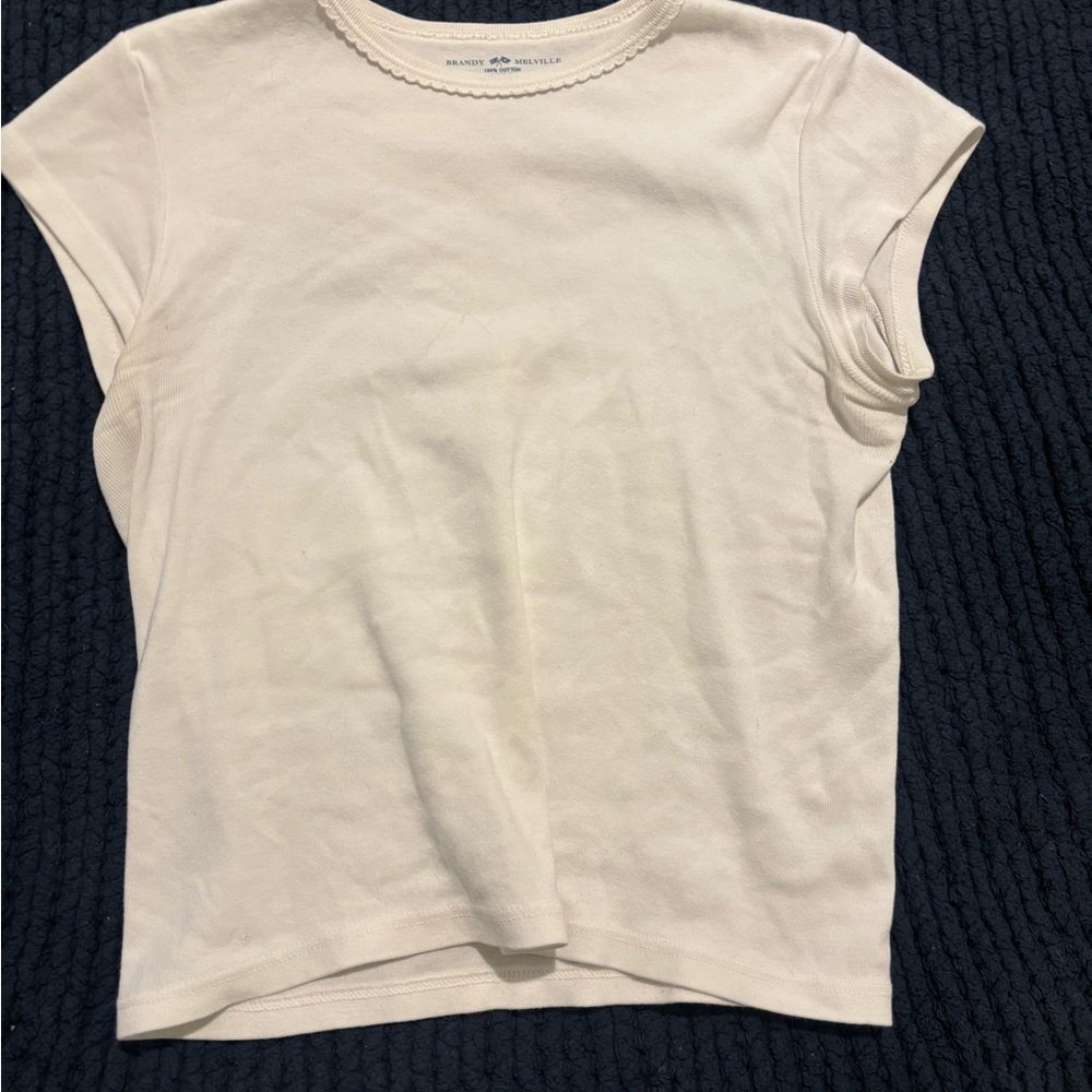 White Brandy Melville Short Sleeve Top